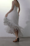 Marc Le Bihan Knitted Frill Tulle Dress Collection Two-layer Tulle French Handmade MLB-2104-BC GLACIER Glacier 2104